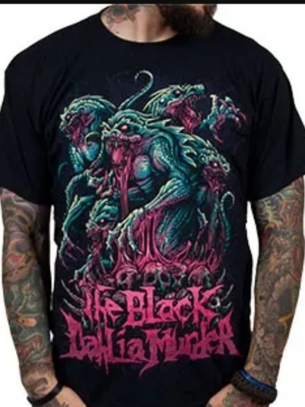 BLACK DAHLIA MURDER LIZARD T-SHIRT SIZE LARGE